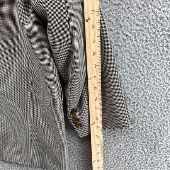 Ralph Lauren Adult 40R HoundsTooth Grey Blazer Two Button Jacket 100% Wool Men's - Picture 12 of 13